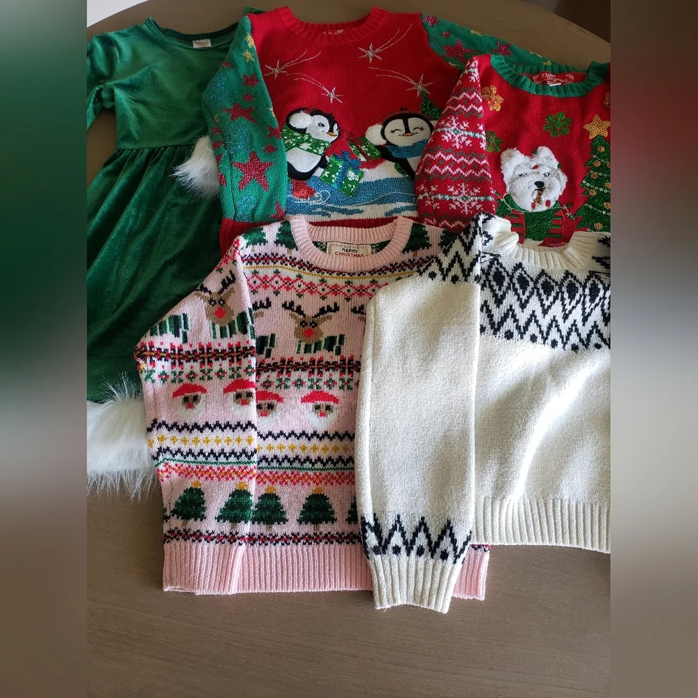 Girls Festive Holiday Sweater Collection - Picture 2 of 7